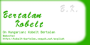 bertalan kobelt business card